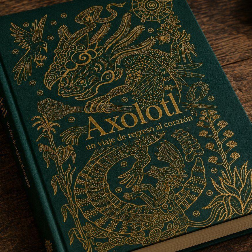 El viaje de Axolotl — tapa dura con foil dorado